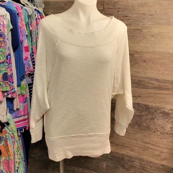 Free People Off-White Relaxed Off the Shoulder Blouse - Picture 1 of 11